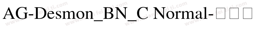 AG-Desmon_BN_C Normal字体转换